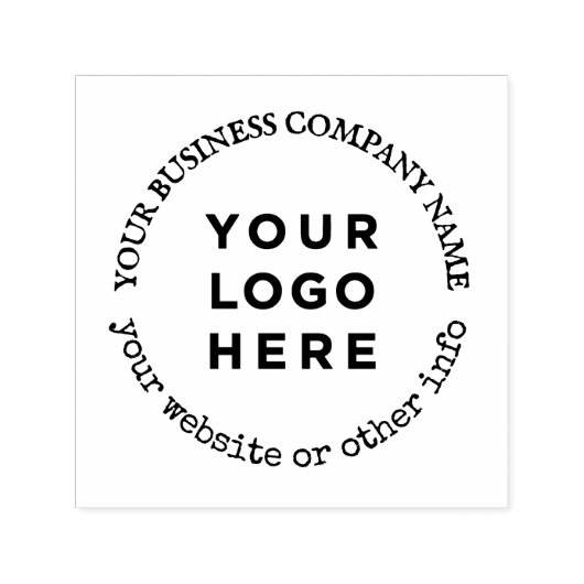 Aangepaste Logo promotietekst Website Zelfinktende Stempel (Design)