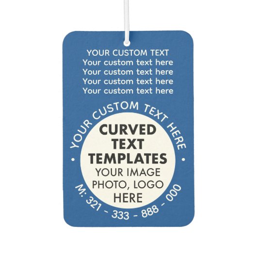 Aangepaste Logo Promotionele BLAUWE Auto Luchtverf Luchtverfrisser (Voorkant)