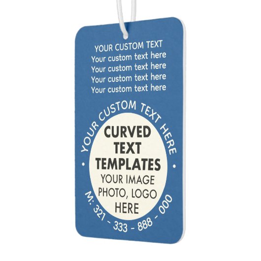 Aangepaste Logo Promotionele BLAUWE Auto Luchtverf Luchtverfrisser (Links)