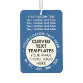 Aangepaste Logo Promotionele BLAUWE Auto Luchtverf Luchtverfrisser (Achterkant)