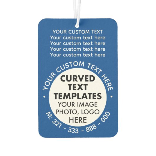 Aangepaste Logo Promotionele BLAUWE Auto Luchtverf Luchtverfrisser (Achterkant)