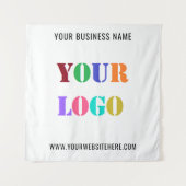 Aangepaste Logo Promotionele Business Tapestry Sja Wandkleed (Voorkant)
