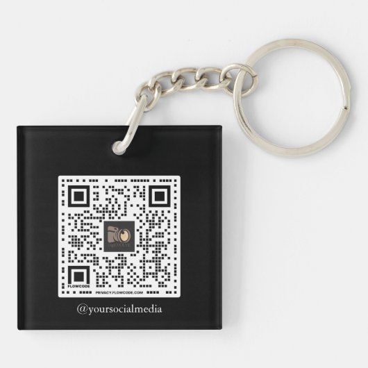 Aangepaste Logo Promotionele Eenvoudige Business B Sleutelhanger (Achterkant)