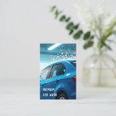 Aangepaste Logo & QR Car Wash Visitekaartje (Staand voorkant)