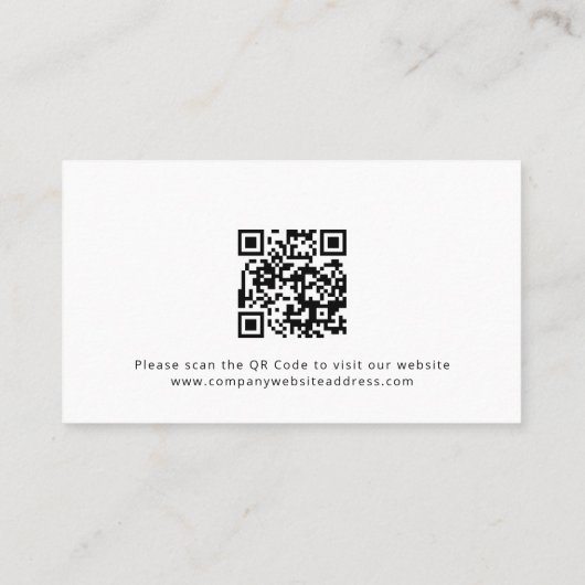 Aangepaste Logo QR-code Bindbord voor foto's Visitekaartje (Achterkant)