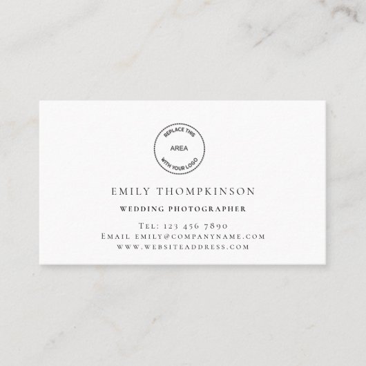 Aangepaste Logo QR-code bruiloft fotograaf Visitekaartje (Voorkant)