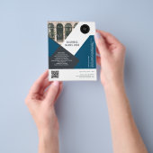 Aangepaste Logo QR-code en foto eenvoudige profess Flyer (Hand)