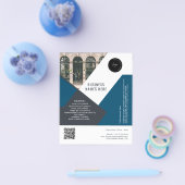 Aangepaste Logo QR-code en foto eenvoudige profess Flyer (Enkel)