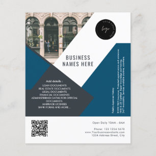 Aangepaste Logo QR-code en foto eenvoudige profess Flyer