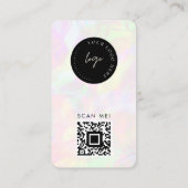 Aangepaste Logo QR-code en holografische foto iris Visitekaartje (Achterkant)