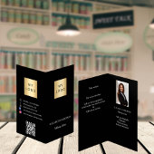 Aangepaste logo Qr code foto social media zwart Visitekaartje