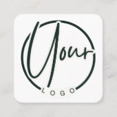 Aangepaste Logo QR-code Generic White Vierkante Visitekaartje (Voorkant)