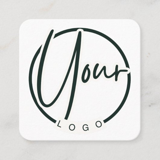 Aangepaste Logo QR-code Generic White Vierkante Visitekaartje (Voorkant)