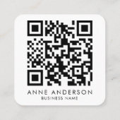 Aangepaste Logo QR-code Generic White Vierkante Visitekaartje (Achterkant)