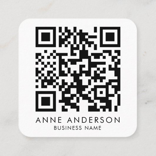 Aangepaste Logo QR-code Generic White Vierkante Visitekaartje (Achterkant)