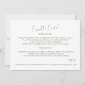 Aangepaste logo QR-code Kandle Care Instruction Bedankkaart (Achterkant)