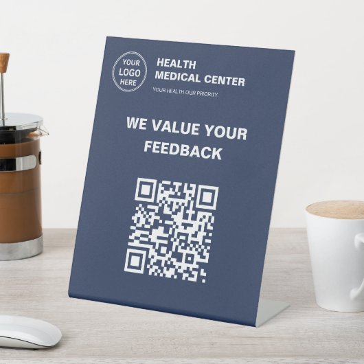 Aangepaste Logo QR-code Medische kliniek Reclamebord Met Voetstuk (Insitu)