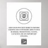 Aangepaste logo QR-code merk marketing displaypost Poster (Voorkant)