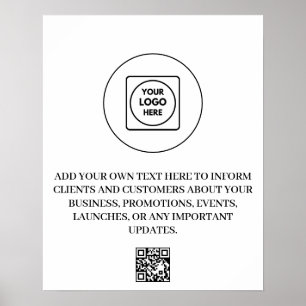 Aangepaste logo QR-code merk marketing displaypost Poster