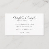 Aangepaste Logo QR-code minimalistisch Visitekaart Visitekaartje (Achterkant)