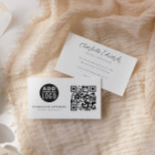 Aangepaste Logo QR-code minimalistisch Visitekaart Visitekaartje