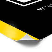 Aangepaste Logo QR-code Modern Business Pedestal S Perfect Poster (Hoek)