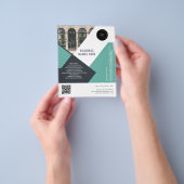 Aangepaste Logo & QR Code Modern Eenvoudig Profess Flyer (Hand)