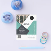 Aangepaste Logo & QR Code Modern Eenvoudig Profess Flyer (Enkel)