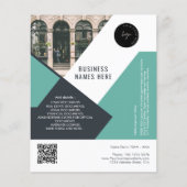 Aangepaste Logo & QR Code Modern Eenvoudig Profess Flyer (Voorkant)