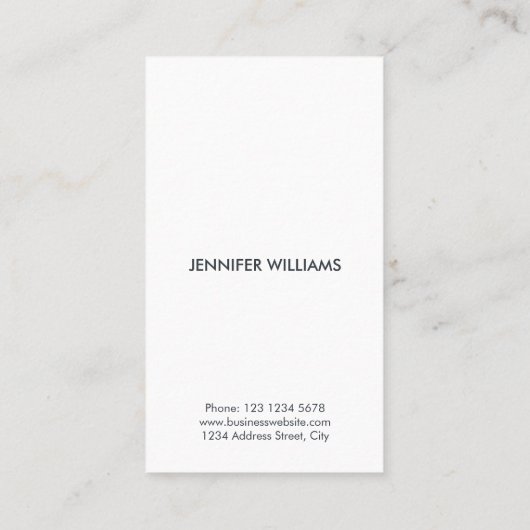 Aangepaste Logo & QR Code Modern Eenvoudig Profess Visitekaartje (Achterkant)