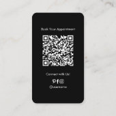 Aangepaste Logo QR Code Modern Minimalistisch Prof Visitekaartje (Achterkant)