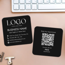 Aangepaste Logo QR Code Modern Minimalistisch Zwar