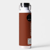 Aangepaste Logo Qr-code Naam Bruin zwart Waterfles (Voorkant)