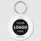 Aangepaste Logo & QR-code op Black Company Busines Sleutelhanger (Voorkant)