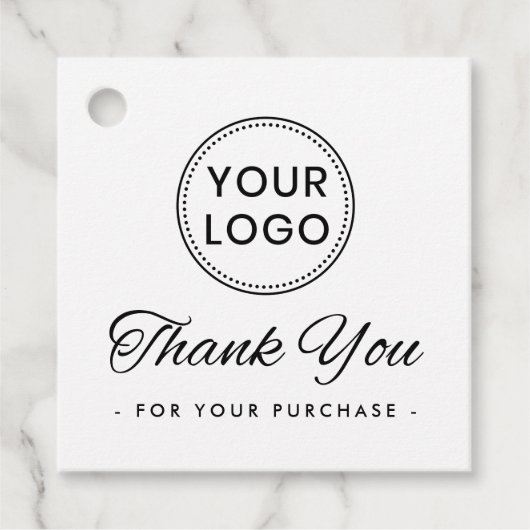 Aangepaste logo QR code orde dank u labels hangen (Voorkant)