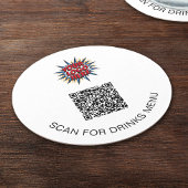 Aangepaste Logo & QR Code Papier Drinken Onderzett Ronde Kartonnen Onderzetter