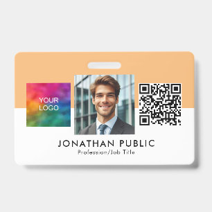 Aangepaste Logo QR-code Personeelsfoto ID-kaart Badge
