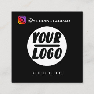 Aangepaste logo QR-code Pictogrammen sociale m Vierkante Visitekaartje