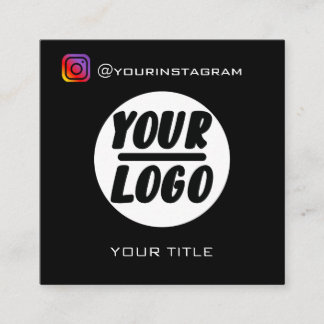 Aangepaste logo | QR-code | Pictogrammen voor soci Vierkante Visitekaartje