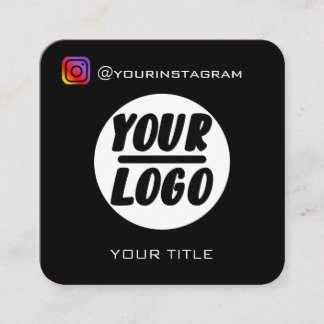 Aangepaste logo | QR-code | Pictogrammen voor soci Vierkante Visitekaartje