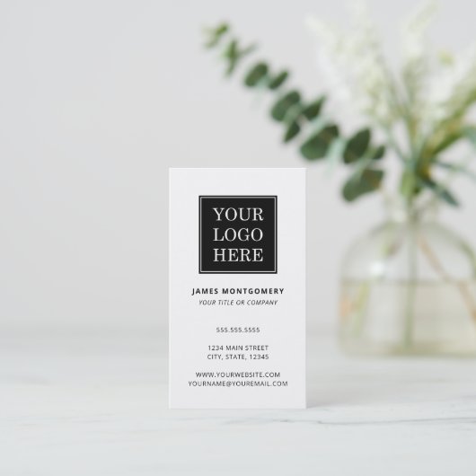 Aangepaste Logo QR-code Professional Visitekaartje (Staand voorkant)