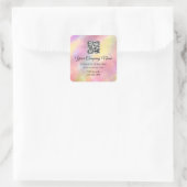 Aangepaste Logo QR-code Promotie online winkelen Vierkante Sticker (Tas)