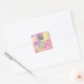 Aangepaste Logo QR-code Promotie online winkelen Vierkante Sticker (Envelop)