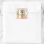 Aangepaste Logo QR-code Promotie-Roos holografisch Vierkante Sticker (Tas)