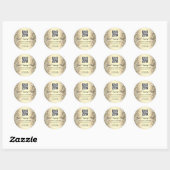 Aangepaste Logo QR-code Promotie Winkel Floral kan Ronde Sticker (Vel)