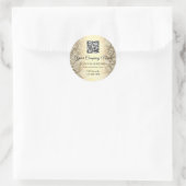 Aangepaste Logo QR-code Promotie Winkel Floral kan Ronde Sticker (Tas)