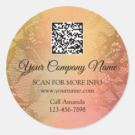 Aangepaste Logo QR-code Promotie Winkelvoorraad Go Ronde Sticker (Voorkant)