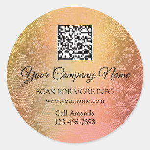 Aangepaste Logo QR-code Promotie Winkelvoorraad Go Ronde Sticker