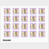 Aangepaste Logo QR-code promotieroze holograaf Vierkante Sticker (Vel)