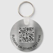 Aangepaste Logo QR-code promotievloeistof Sleutelhanger (Achterkant)